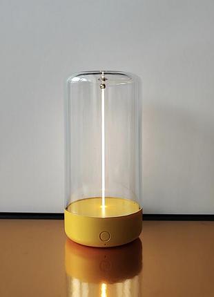 Декоративна настільна атмосферна лампа нічник auge light yellow