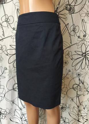 Темно-синяя юбка , карандаш,по фигуре,98%коттон,силуэтная