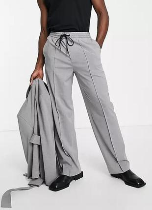 Костюм asos у стилі сафарі піджак з поясом + вільні штани8 фото