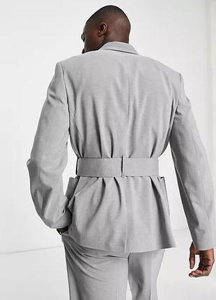 Костюм asos у стилі сафарі піджак з поясом + вільні штани6 фото