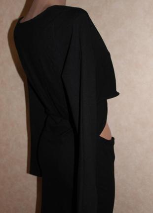 Трикотажное платье, чёрное, новое6 фото