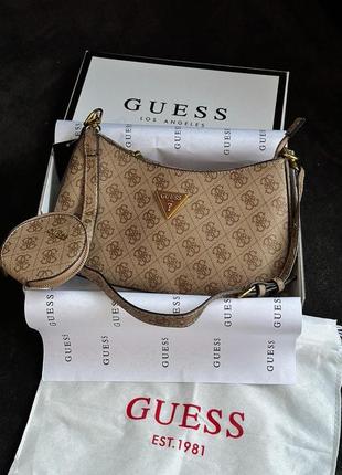 Сумка клатч guess чиносы quattro g shoulder bag