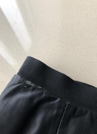 Натуральная черная кожаная юбка юбка zara woman xs зара5 фото