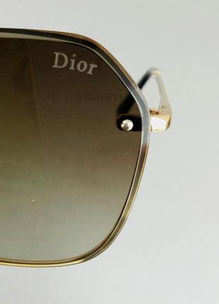 Жіночі сонцезахисні окуляри в стилі christian dior коричневі з градієнтом6 фото