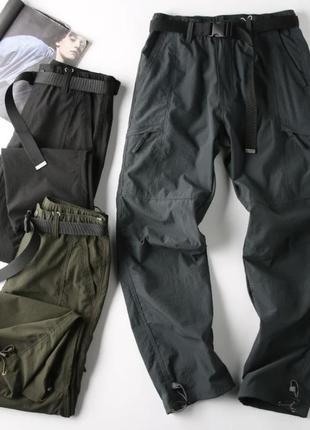 Goretex трекинговые брюки карго на утяжках с ремешком