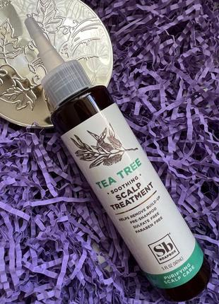 Успокаивающее средство для кожи головы с маслом чайного дерева soapbox tea tree soothing scalp treatment, америка