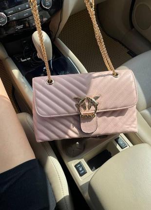 Сумка из эко-кожи pinko lady розовая пинко молодежная брендовая сумка маленькая через плечо1 фото