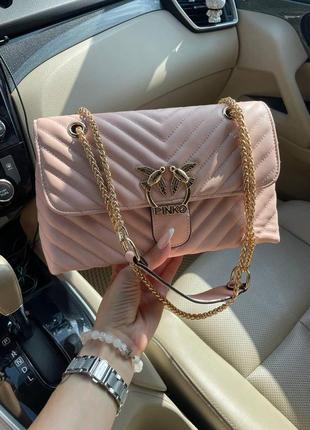 Сумка из эко-кожи pinko lady розовая пинко молодежная брендовая сумка маленькая через плечо10 фото