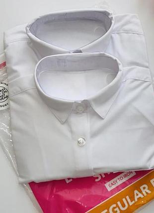 Новая белая рубашка на короткий рукав 3-4 года george