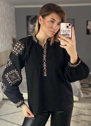 Шикарна блуза вишиванка1 фото