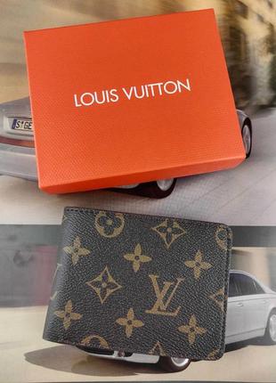 Кожаный мужской кошелек в стиле louis vuitton луи витон турция3 фото