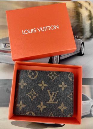 Кожаный мужской кошелек в стиле louis vuitton луи витон турция5 фото