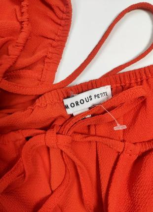 Сукня жіноча червоного кольору вільного крою зі спкщеними рукавами від бренду  glamour petite sm4 фото
