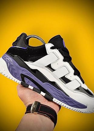 Adidas originals niteball white &amp; black &amp; violet