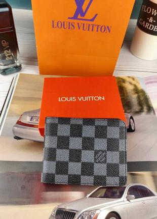 Кожаный мужской кошелек в стиле louis vuitton луи витон турция6 фото