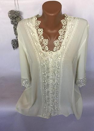 Шикарная блуза с кружевом