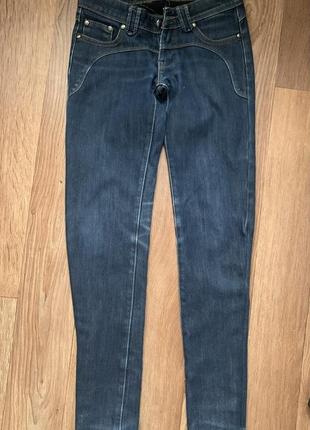 Теплые флисовые джинсы зимние флис синие брюки с начесом3 фото