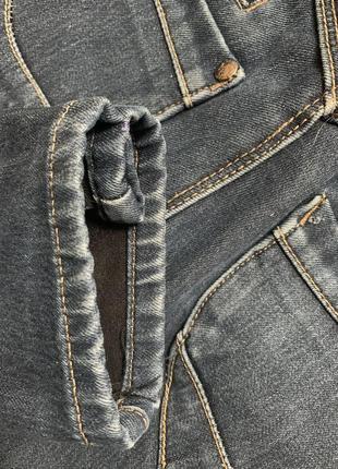Теплые флисовые джинсы зимние флис синие брюки с начесом6 фото