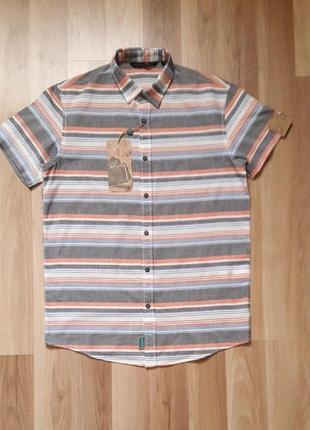 Свободная летняя рубашка в полоску тенниска шведка tom tailor, полномерная с.