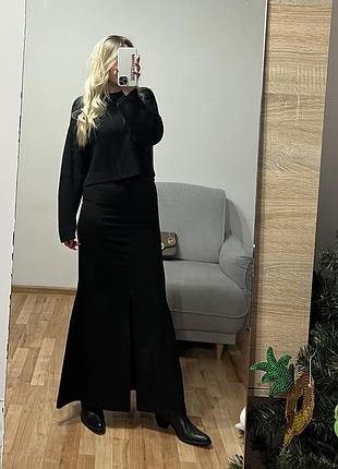 Юбка макси с разрезами