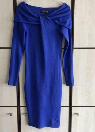 Сукня синя силуетна1 фото