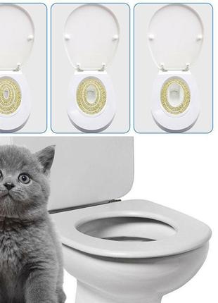 Набір для привчання кішок до унітаза citikitty cat toilet training kit8 фото