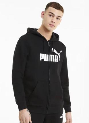 Сша! оригінальні теплі чоловічі спортивні костюми puma ess fz big logo на флісі