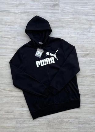 Сша! оригінальні теплі чоловічі спортивні костюми puma ess fz big logo на флісі