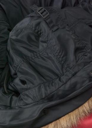 Куртка аляска зимова чоловіча подовжена парка black чорна9 фото