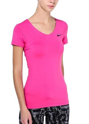 Футболка nike pro ss v-neck