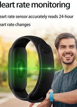 Фитнес браслет спортивный смарт трекер smart band m7 спортивные часы для тренировок с пульсометром8 фото