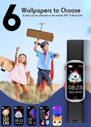 Детские фитнес-часы digeehot для детей от 5 до 16 лет, детские умные часы с трекером активности (черный)2 фото