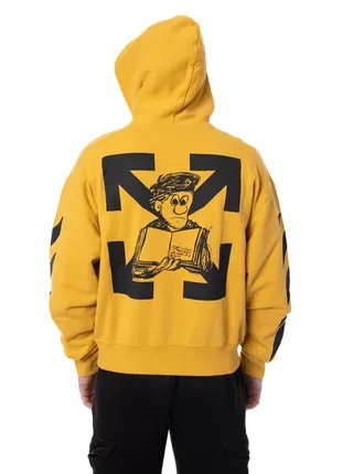 Худі off-white arrows print hoodie yellow5 фото