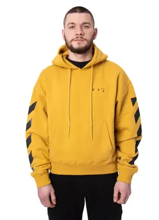 Худі off-white arrows print hoodie yellow2 фото