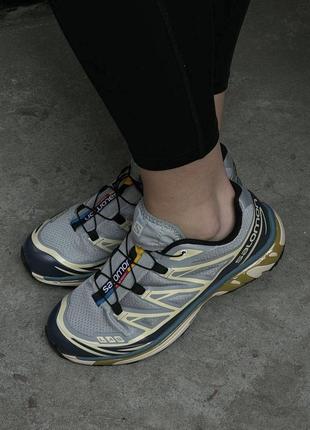 Стильные кроссовки merino salomon xt-6 gtx grey beige premium серые унисекс 36-45 р