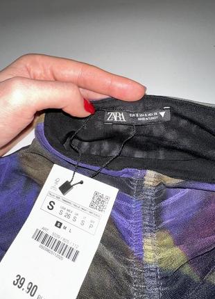 Zara полупрозрачное тюль с длинным рукавом3 фото