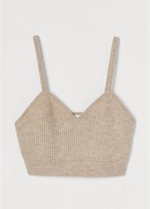 Ангоровый топ, бра, кроптоп от h&m
