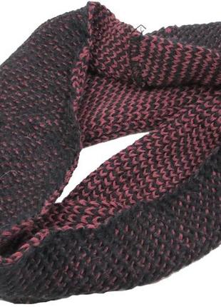 Женский теплый шарф-снуд giorgio ferretti фиолетовый с черным
