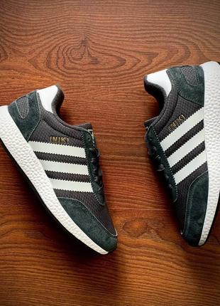 Кроссовки женские adidas originals iniki fleece termo dark gray &amp; black3 фото