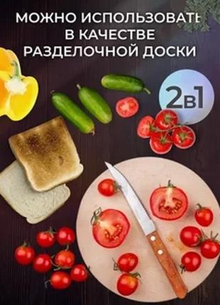 Элегантная деревянная менажница, 25 см. совершенное решение для столовых прибороы7 фото