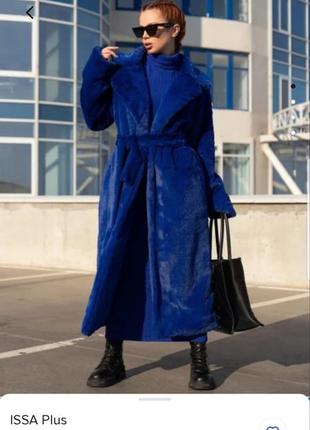 Эко шуба, длинное пальто из искусственного меха1 фото