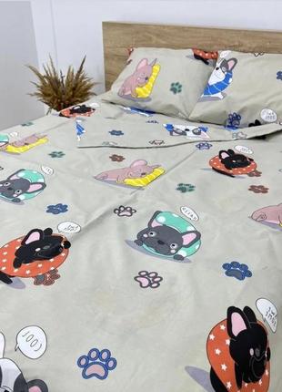 Детское постельное белье с мопсами