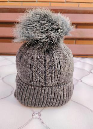 Шапка зимова хлопчикові fs, р. 50-52,  темно-сіра україна