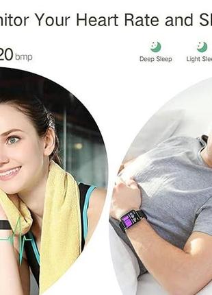 Умные смарт часы для фитнеса с сенсорным экраном 1,69 дюйма для мужчин и женщин, водонепроницаемые умные часы4 фото
