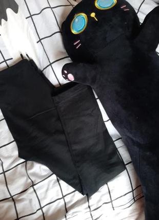 Черные теплые лосины с начесом 134/ 140