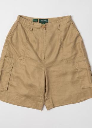 Lauren ralph lauren vintage linen shorts женские льняные шорты