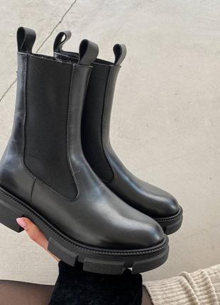 Распродажа 🛍️зимние кожаные челси