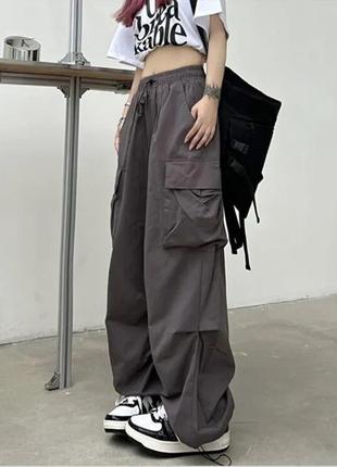 Стильные трендовые женские брюки карго свободного кроя 💘6 фото