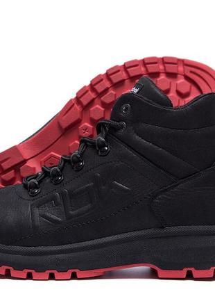 Мужские зимние кожаные кроссовки reebok black leather1 фото