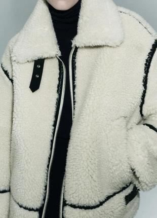 Куртка zara с искусственным мехом3 фото